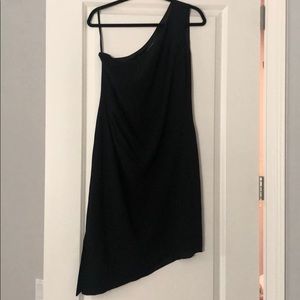 Never work! Black Asymmetrical Dress